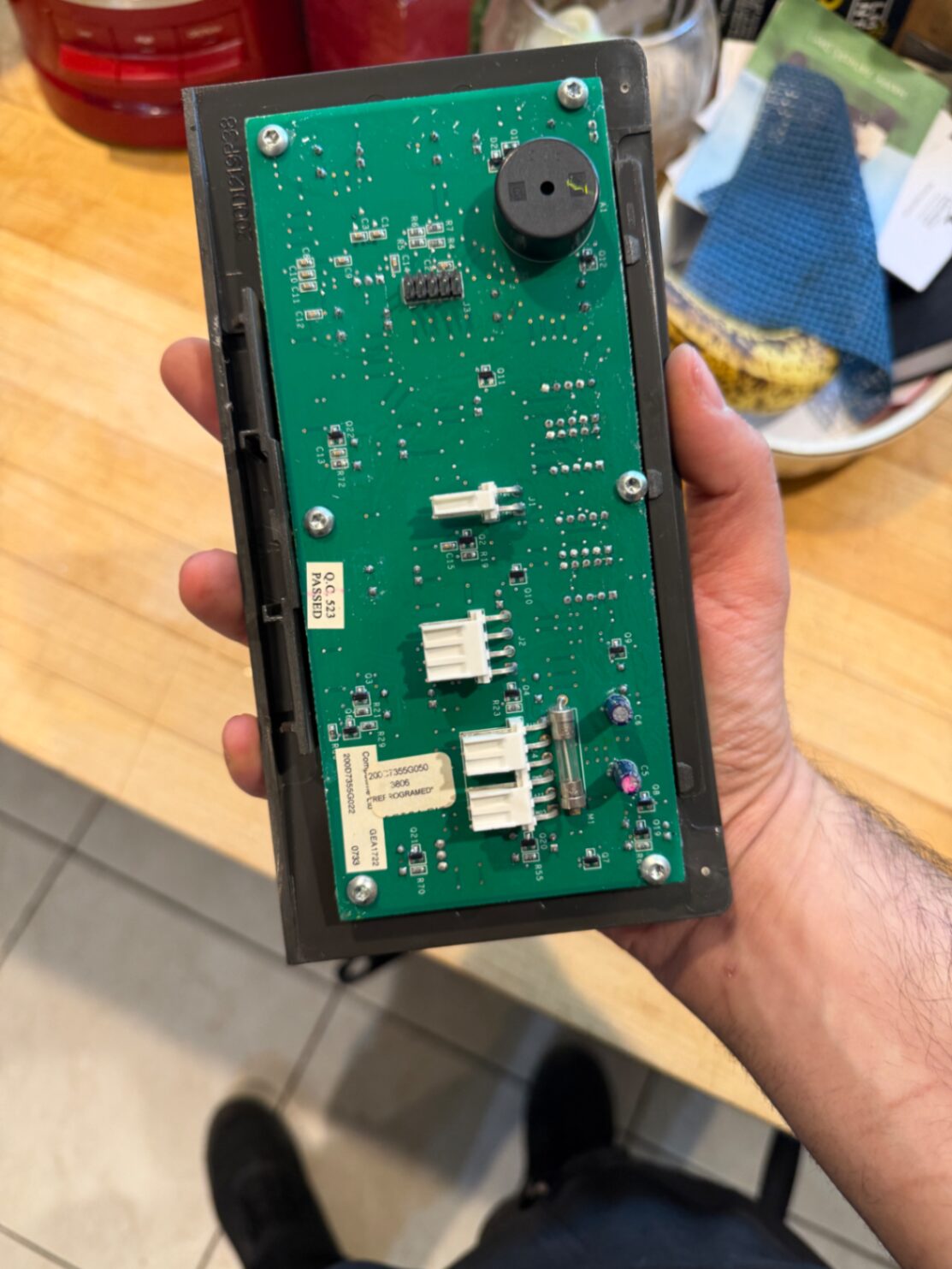 Refrigerator user interface control board repair